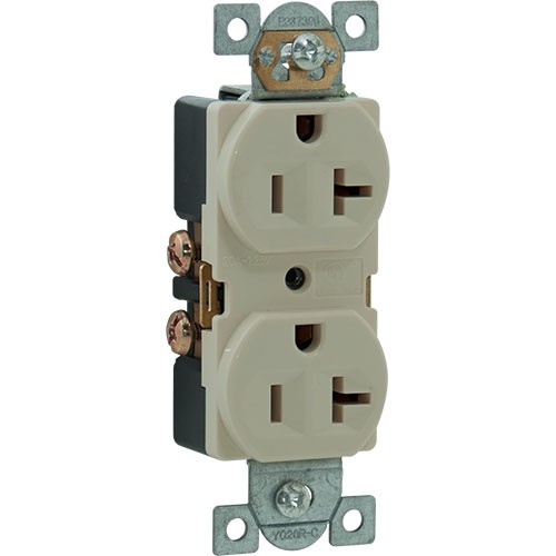 20A 125V Duplex Receptacle, Side Wire, 5-20R