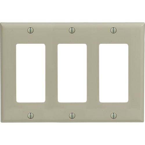 3-gang Decorator/GFCI Wallplate, Standard