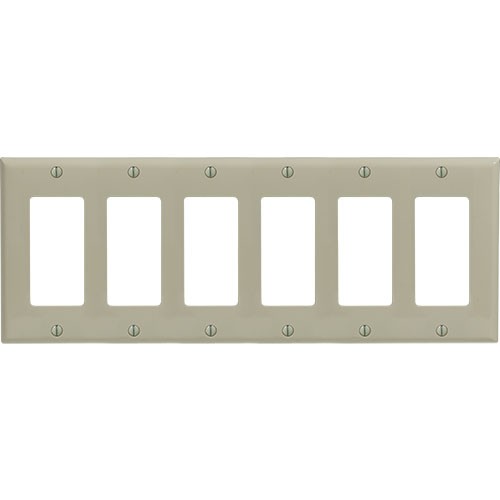 6-gang Decorator/GFCI Wallplate, Standard