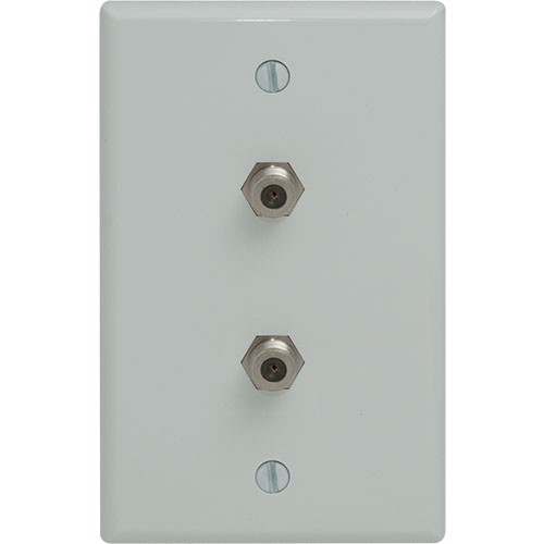 Duplex F-Connector Wallplate, Standard