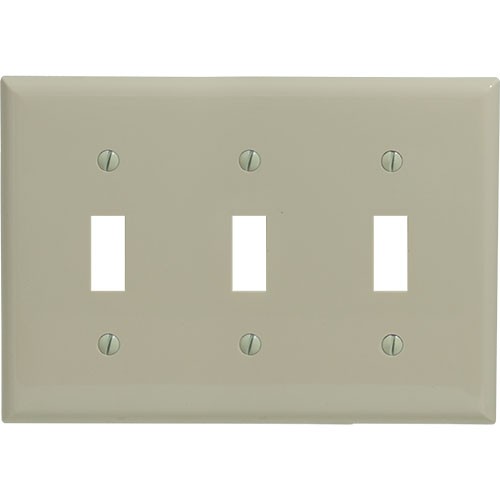 3-gang Toggle Switch Wallplate, Standard