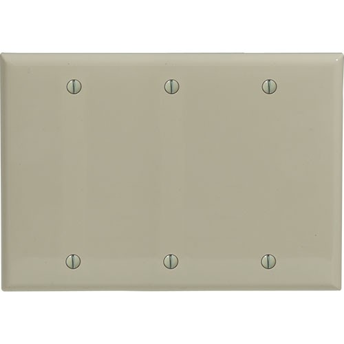 3-gang Blank Wallplate, Standard