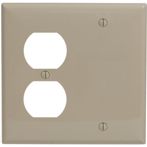 2-gang Duplex & Blank Wallplate, Standard