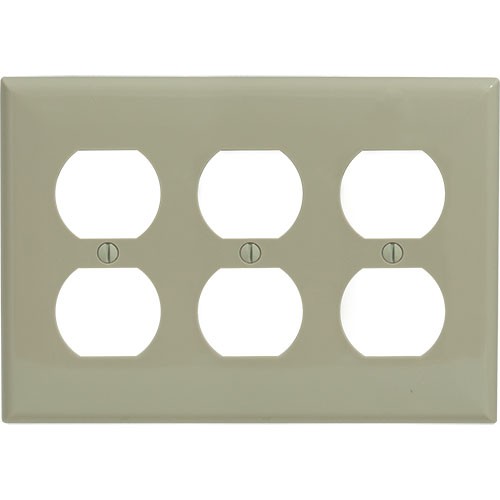 3-gang Duplex Receptacle Wallplate, Standard