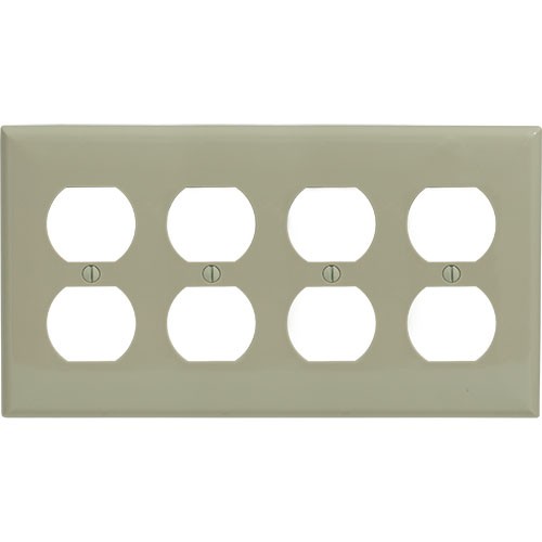 4-gang Duplex Receptacle Wallplate, Standard