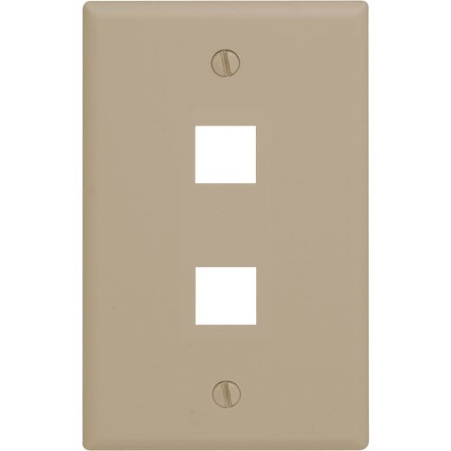 1-gang 2 port Wallplate, Standard