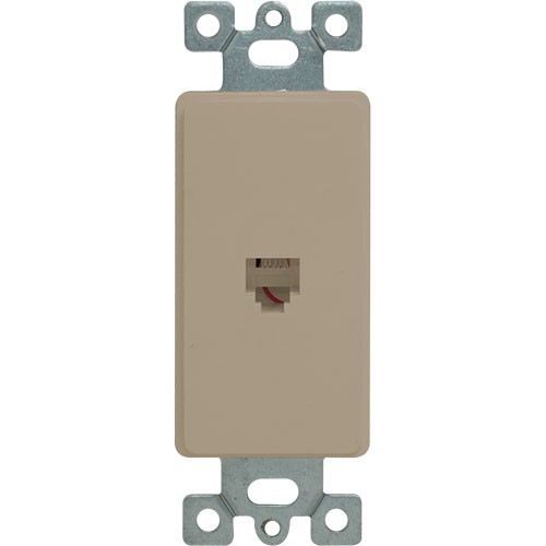 Telephone 4P4C Molded-In Decorator Frame