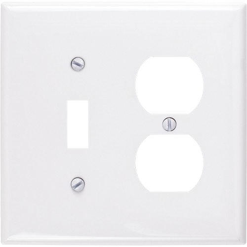 2-gang Toggle & Duplex Wallplate, Mid-Size