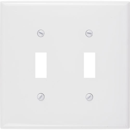 2-gang Toggle Wallplate, Mid-Size