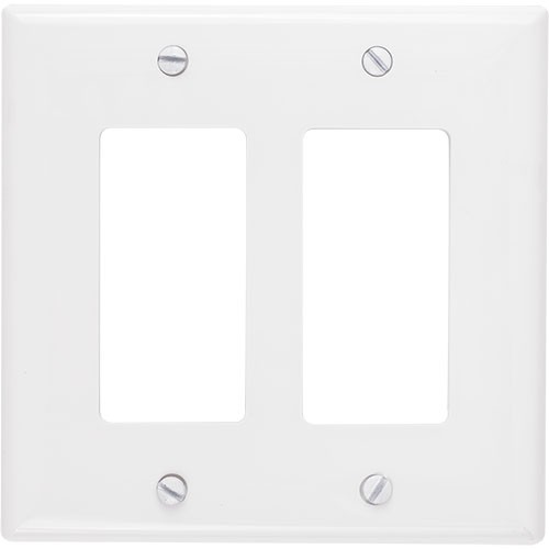 2-gang Decorator/GFCI Wallplate, Mid-Size