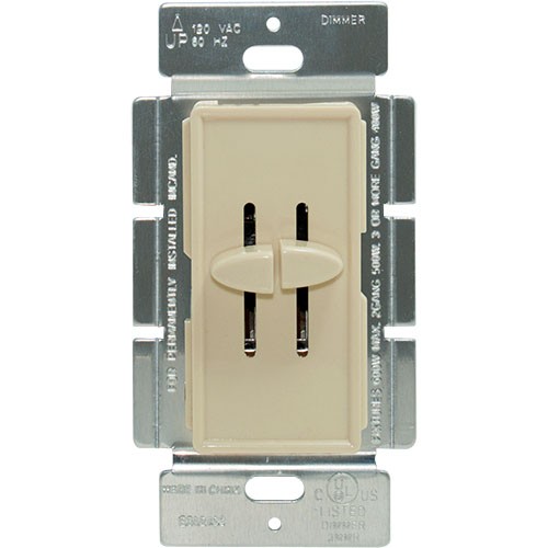 Dual Slide Dimmer, Incandescent, 300Wx2