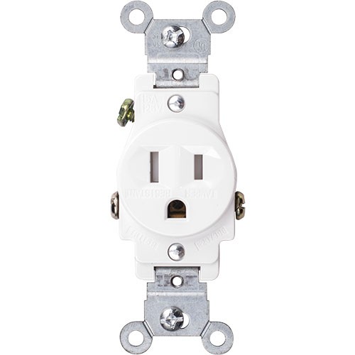 15A 125V Tamper-Resistant Single Receptacle, 5-15R