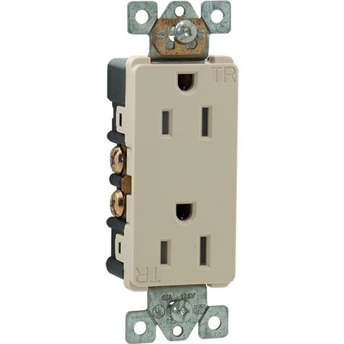 15A 125V Tamper-Resistant Decorator Duplex Receptacle