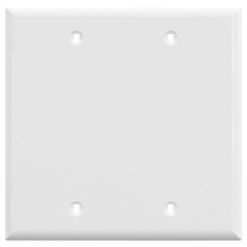 2-gang Blank Wallplate, Mid-Size