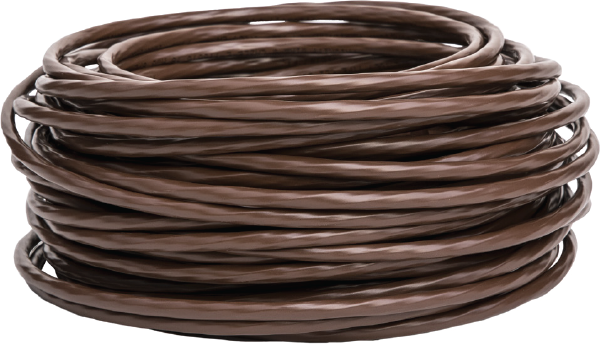 20/2 Thermostat Wire, Solid Bare Copper, 500FT Reel, Brown