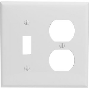 2-gang Toggle & Duplex Wallplate, Standard