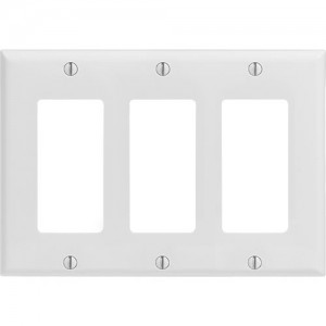 3-gang Decorator/GFCI Wallplate, Standard