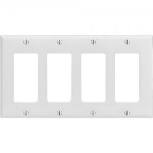 4-gang Decorator/GFCI Wallplate, Standard