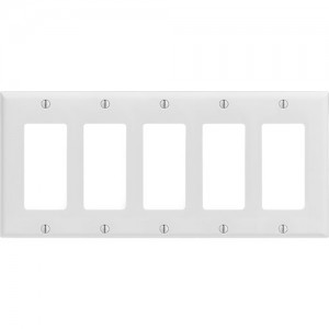 5-gang Decorator/GFCI Wallplate, Standard