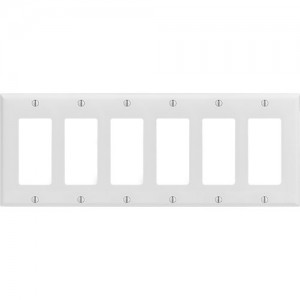 6-gang Decorator/GFCI Wallplate, Standard