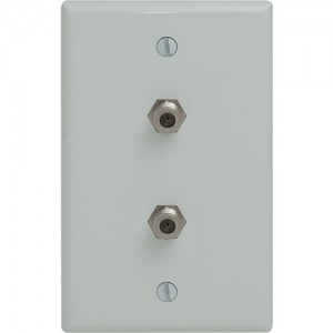 Duplex F-Connector Wallplate, Standard