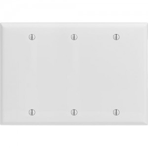 3-gang Blank Wallplate, Standard