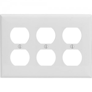 3-gang Duplex Receptacle Wallplate, Standard