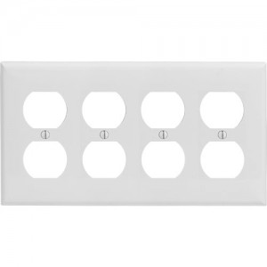 4-gang Duplex Receptacle Wallplate, Standard