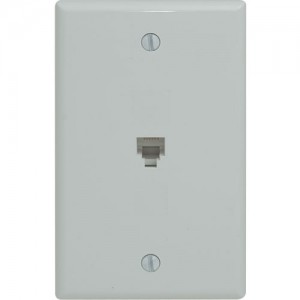 Telephone 6P6C Wallplate, Standard