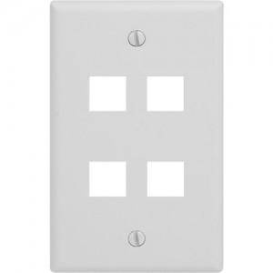 1-gang 4 port Wallplate, Standard