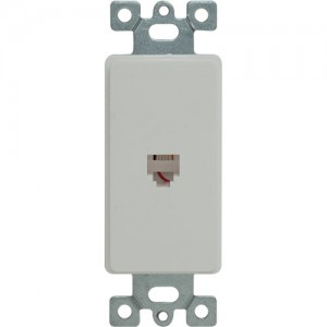 Telephone 4P4C Molded-In Decorator Frame