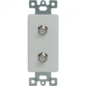 Duplex F-Connector Molded-In Decorator Frame