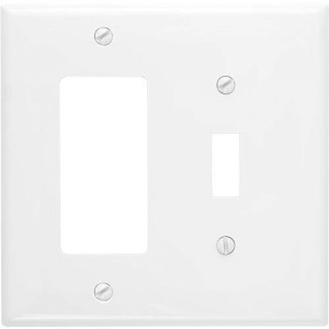 2-gang Toggle & Decorator Wallplate, Mid-Size