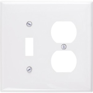 2-gang Toggle & Duplex Wallplate, Mid-Size