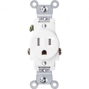 15A 125V Tamper-Resistant Single Receptacle, 5-15R